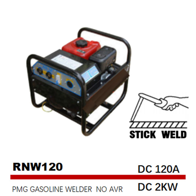 Carro armato di gas di saldatura del generatore 3.6L del bastone di CC 2kw 170F 120A per media frequenza