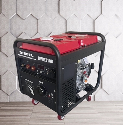 motore di rame pieno di CA 3kw di Genset Diesel Welder Generator del bastone 210A