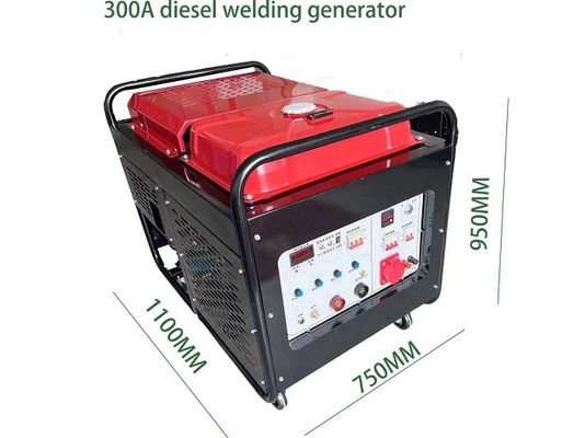 Un'aria di 4 colpi ha raffreddato i generatori di saldatura diesel 300A con il carro armato diesel 25L