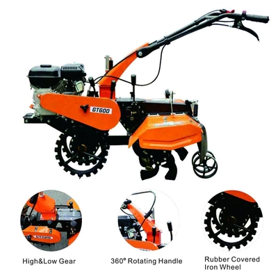 Inizio di lavorazione di ritrazione di larghezza di GT600 Mini Power Belt Tiller 620mm