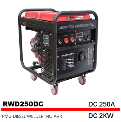CC 2kw 250 magnete permanente elettrico di inizio del motore diesel del saldatore 195FE di amp