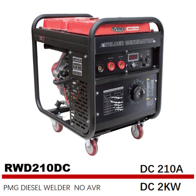 Inizio elettrico di saldatura diesel a magnete permanente dei generatori 210A GTAW di pmg