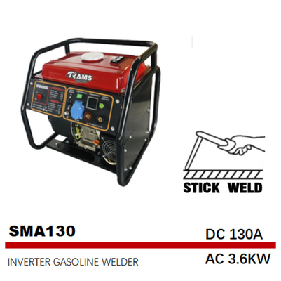 Peso portatile della saldatrice del bastone del saldatore SMAW della benzina di 50HZ 130A 33kg