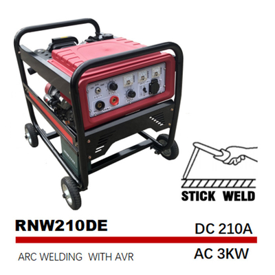Arco di saldatura Gen Diesel Welder del generatore 12.5L 210A del bastone per media frequenza di SMAW