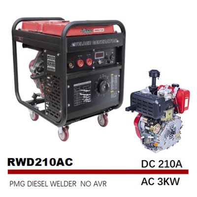 carro armato motorizzato a diesel dei saldatori 25L dell'arco di 75V 210A per media frequenza