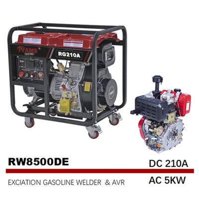 saldatore elettrico Generator di inizio di eccitazione motorizzata della saldatrice di 210A 192F