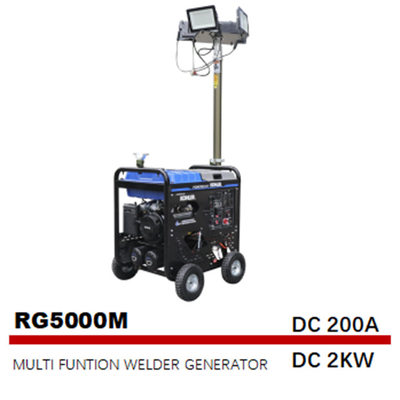 5000W 50Hz 4 in I multi generatore della torre di illuminazione del compressore d'aria dei saldatori di funzione