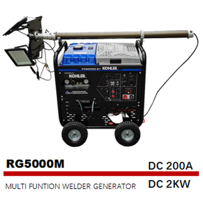 5000W 50Hz 4 in I multi generatore della torre di illuminazione del compressore d'aria dei saldatori di funzione