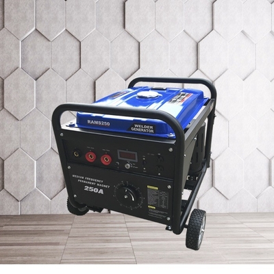 Saldatore di saldatura del bastone della benzina del carro armato 25L del generatore 75V del bastone di CC 2kw 250A